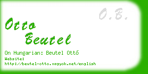 otto beutel business card